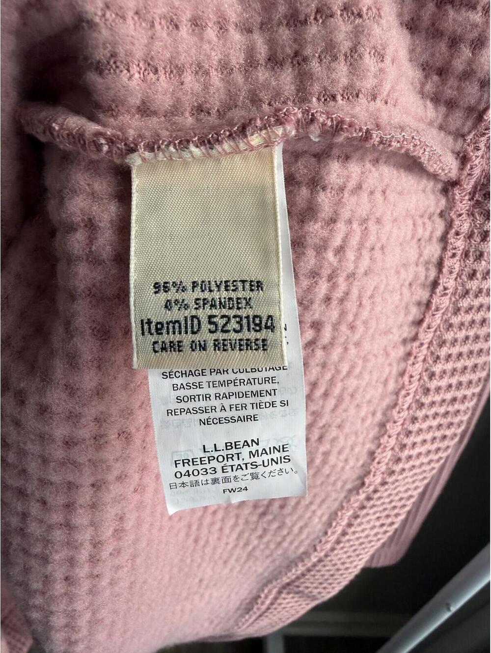L.L. Bean Birchwood Brushed Waffle Anorak in Washed Orchid - Picture 4 of 8